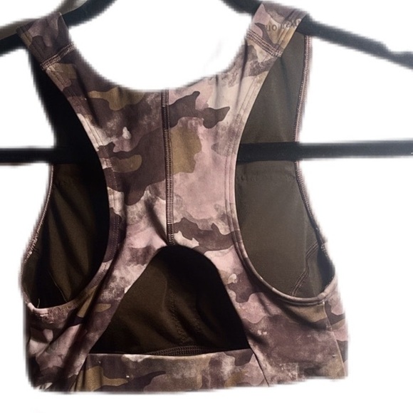 Lululemon Tough Train High-Neck Bra *Medium Support C/D Cup Heritage Camo Wash 2 - Picture 3 of 3